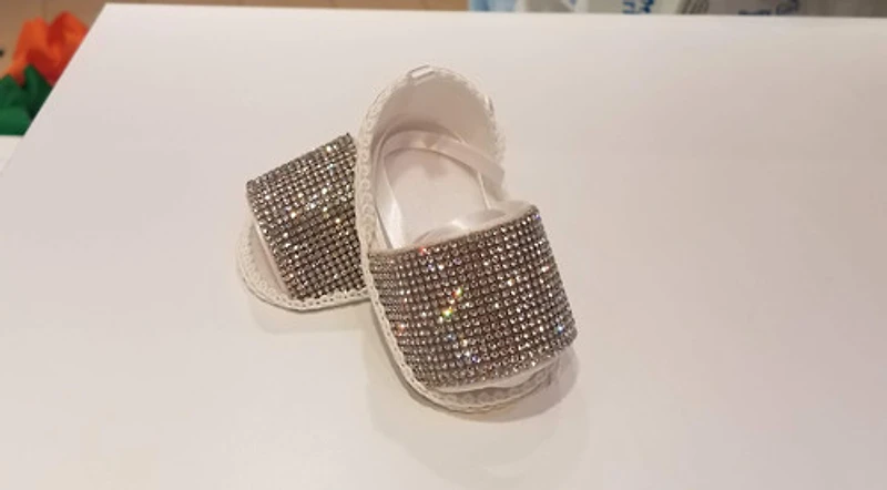 Artisanal Shoes: Silver Rhinestones