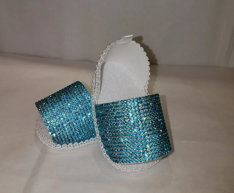 Artisanal Shoes: Turquoise Rhinestones