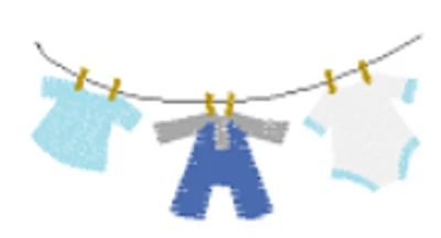 Boy Clothing Line Burping Cloth