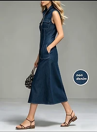 Stylish Sleeveless  Front Zip Dress