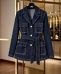 Belted Denim Jacket