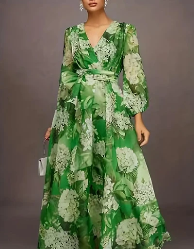 Green Floral Dress
