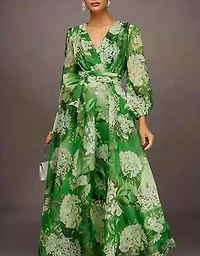 Green Floral Dress