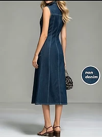 Stylish Sleeveless  Front Zip Dress