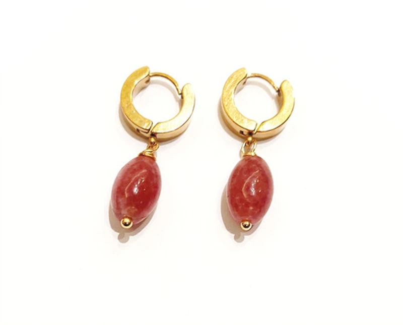 Strawberry Quartz Earring