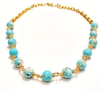 Natural Lake Blue Shell Turquoise Necklace