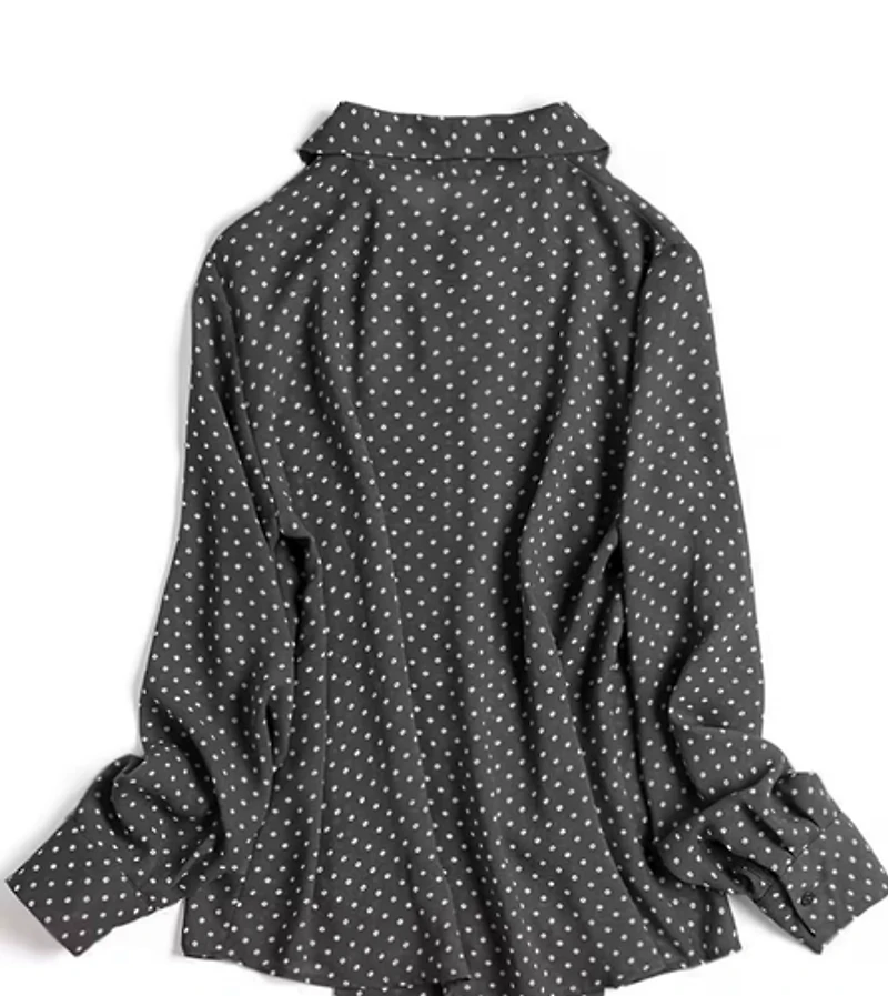 Classic Black Polka Dot Blouse