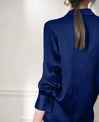 Navy Blue Satin Shirts