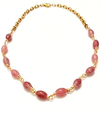Natural Strawberry Quartz Necklace 