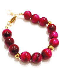 Red Rose Tiger Eye Bracelet