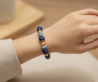 Blue Lapis Lasuli  Bracelet Drum Porcelain