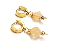 Natural Faceted Citrine Earring 