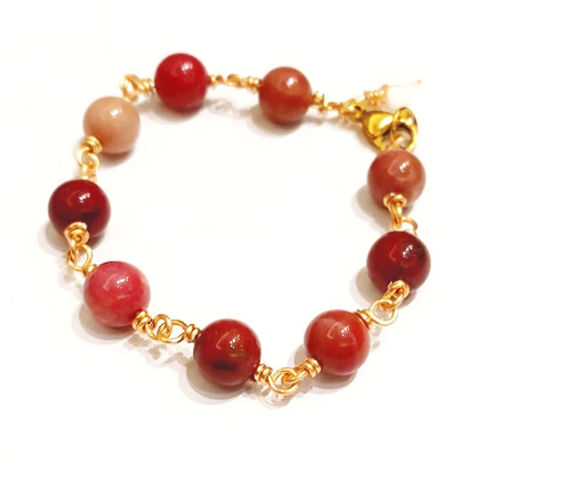 Rhodochrosite Stone Bracelet