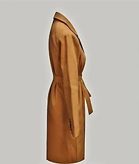 Camel Trench Belted Coat