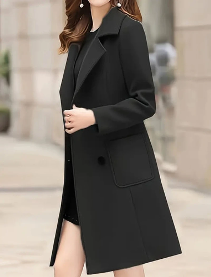 t Double-Breasted Trench Coat with Large Pockets