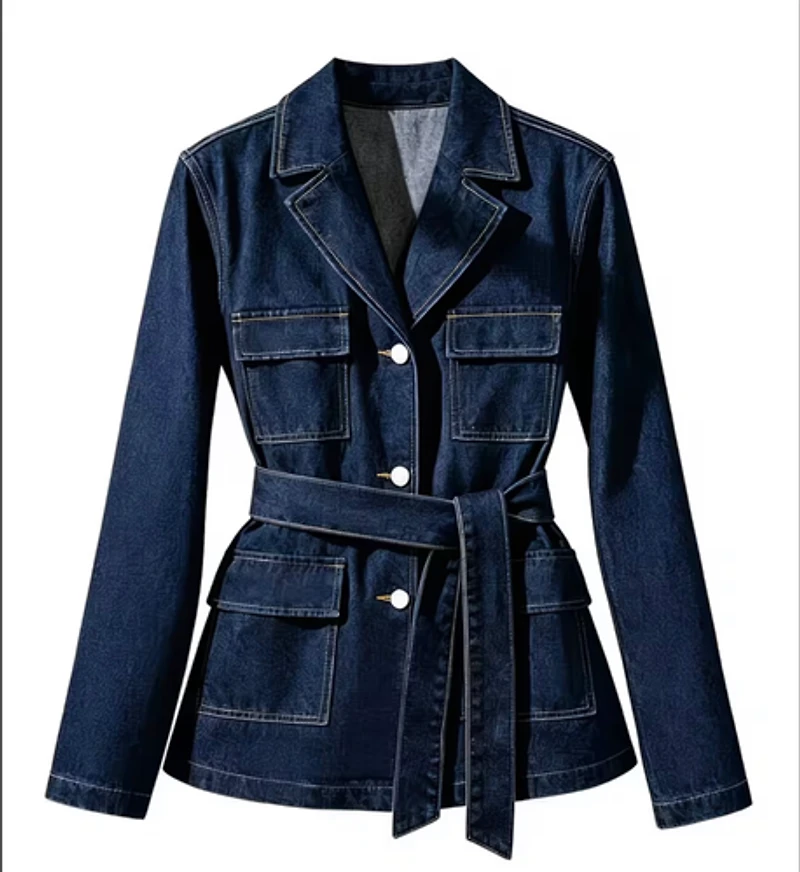 Belted Denim Jacket