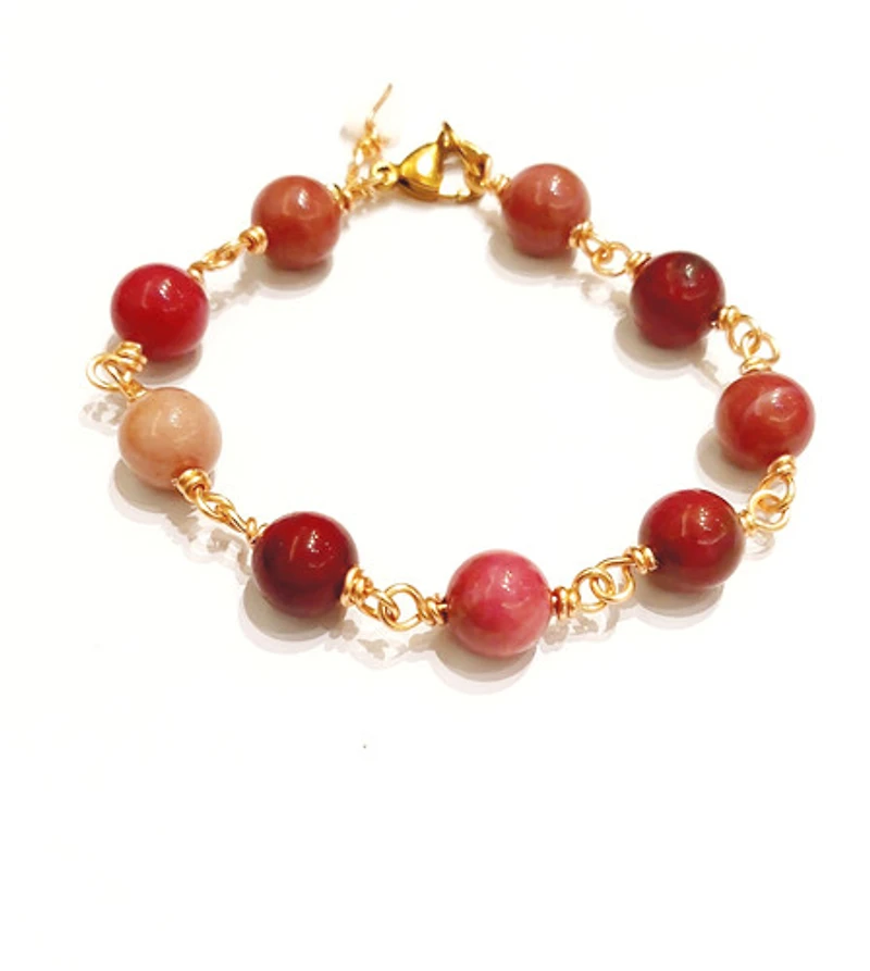 Rhodochrosite Stone Bracelet