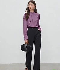 Asymmetrical Collar Blouse