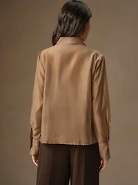 Long Sleeve Lace Embroidery Blouse
