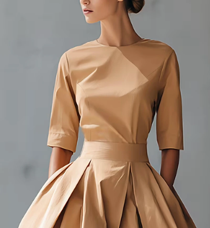 Maxi Dress with Waist-Cinching