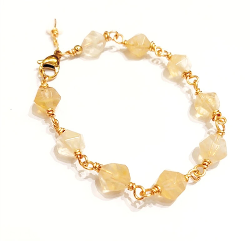 Natural Faceted Citrine Bracelet