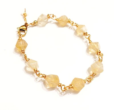 Natural Faceted Citrine Bracelet