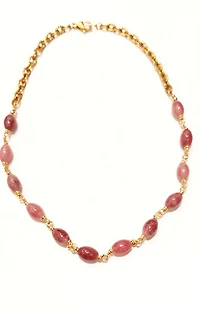 Natural Strawberry Quartz Necklace 