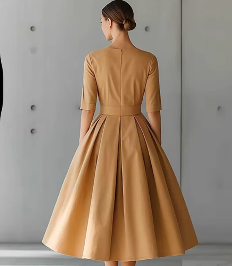 Maxi Dress with Waist-Cinching