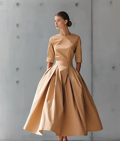 Maxi Dress with Waist-Cinching