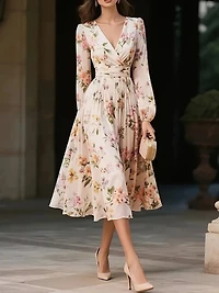 Long Sleeve Mid Lenght Dress