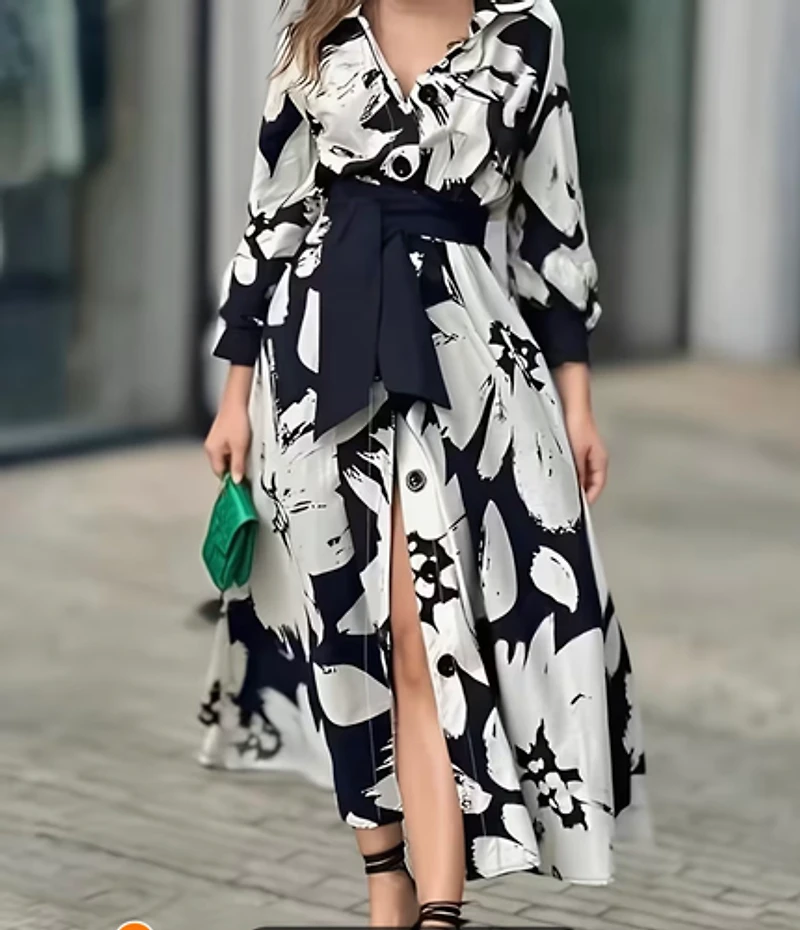 Black&White Floral Dress
