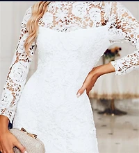 White Elegant Lace Dress