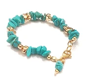 Natural Turquoise Stone Chips Bracelet