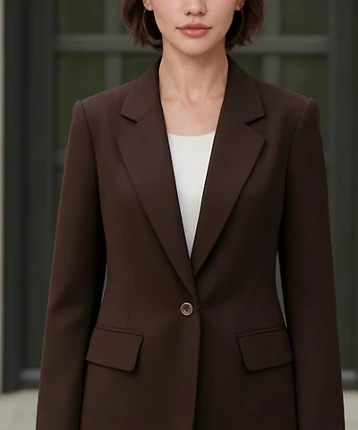 Coffee Brown Slim- Fit Blazer