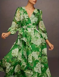 Green Floral Dress
