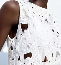 White Floral Lace Top