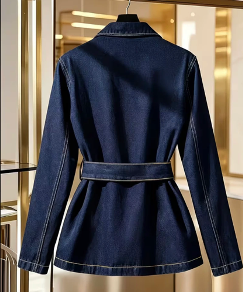 Belted Denim Jacket