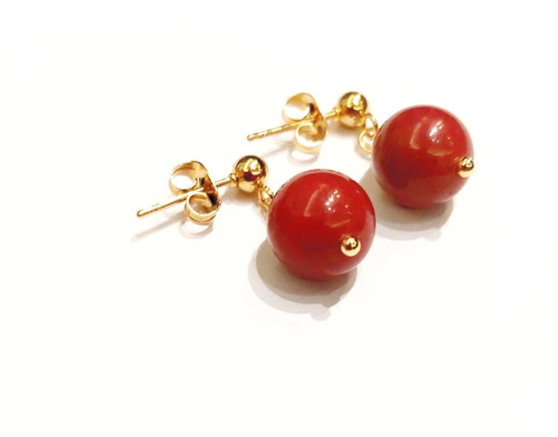 Rhodochrosite Stone Earring