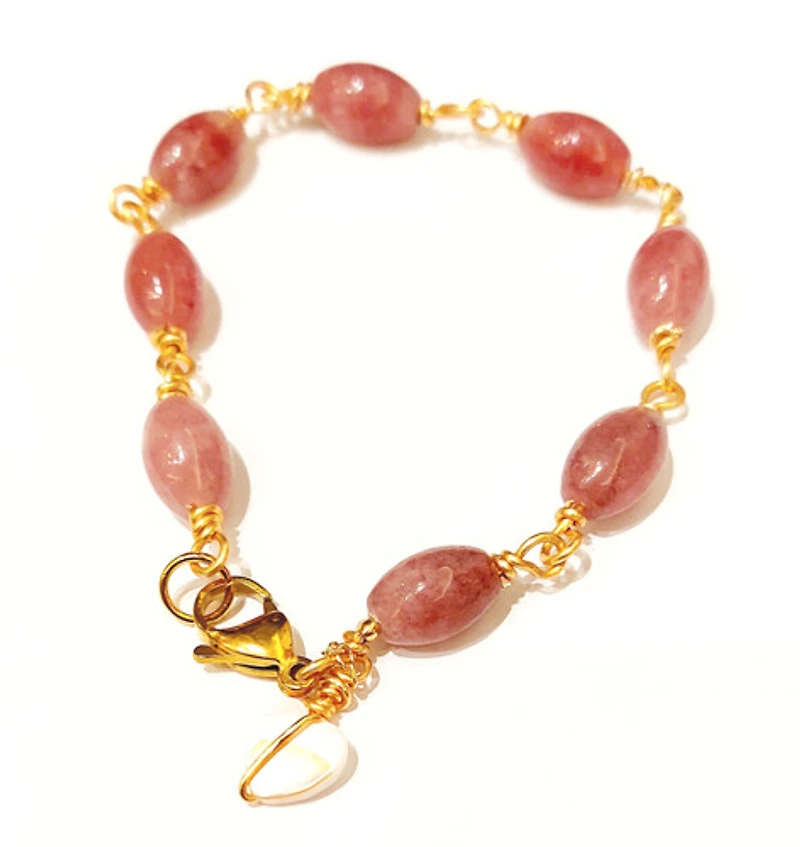 Strawberry Quartz Bracelet