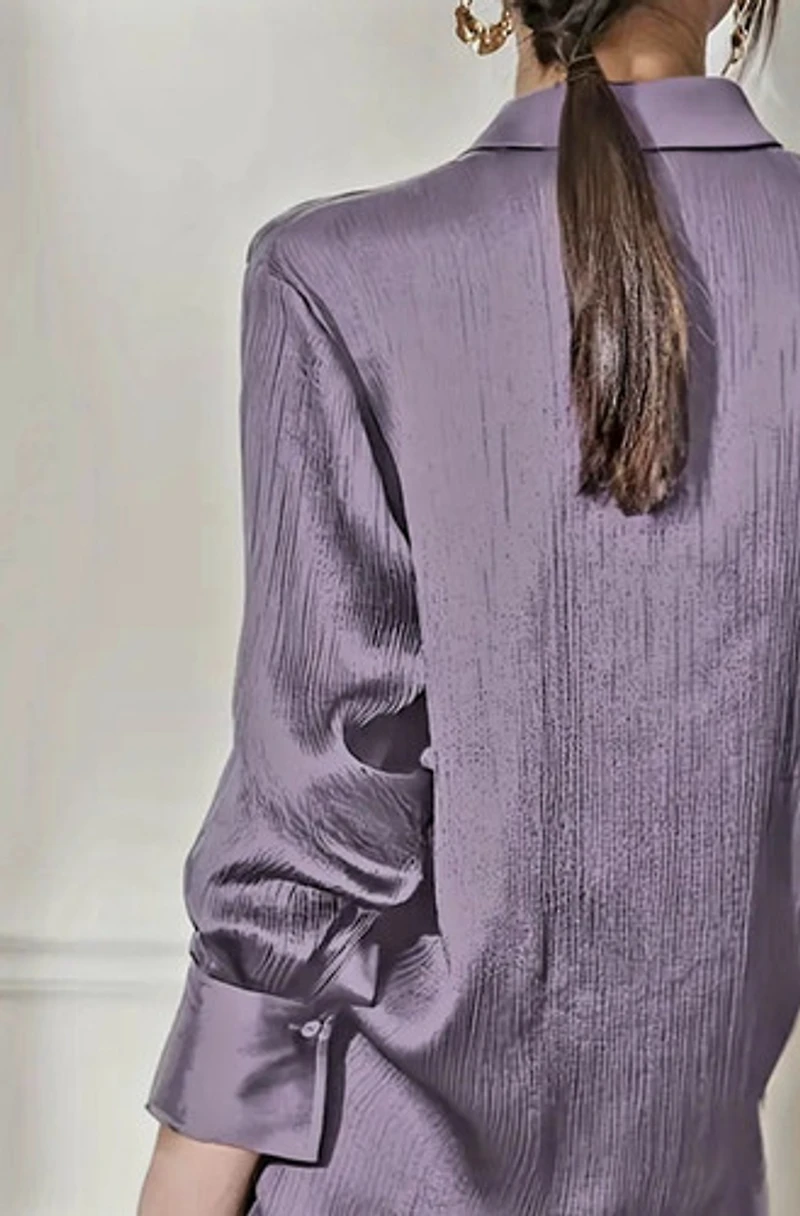 Light Purple  Satin-Finish Shir