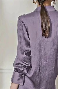 Light Purple  Satin-Finish Shir