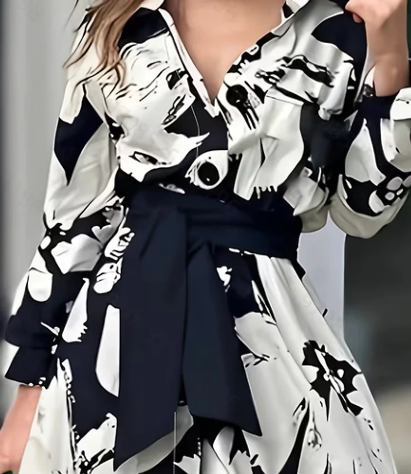 Black&White Floral Dress