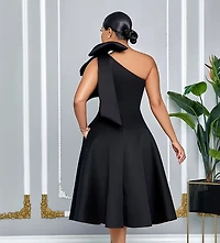 Black One Shoulder Gown