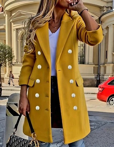 Earth-Yellow Fall/Winter Coat