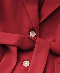 Red Belted Sleeveless Vest