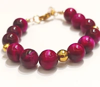 Red Rose Tiger Eye Bracelet