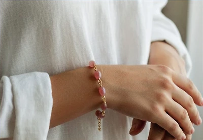 Strawberry Quartz Bracelet