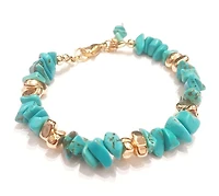 Natural Turquoise Stone Chips Bracelet