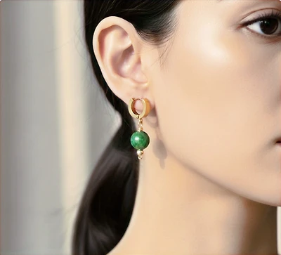 Green Citrine Earrings