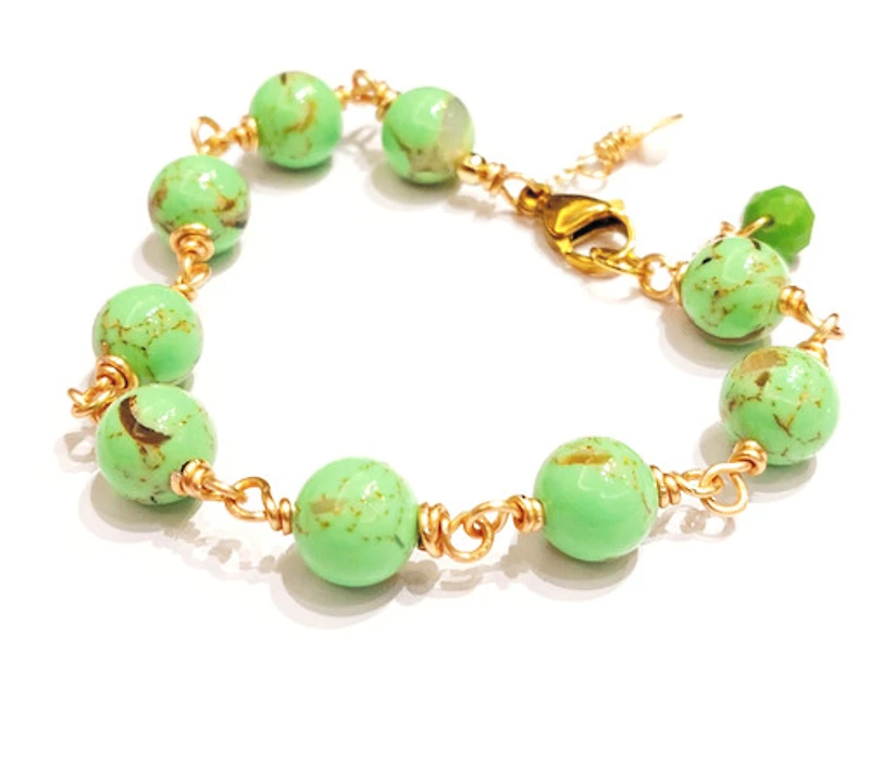 Green Shell Howlite Torquoise